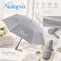 Nulqeva™ Compact Travel Umbrella – Lightweight, Waterproof &amp; UV Protection Mini Folding Umbrella (Fog Gray)